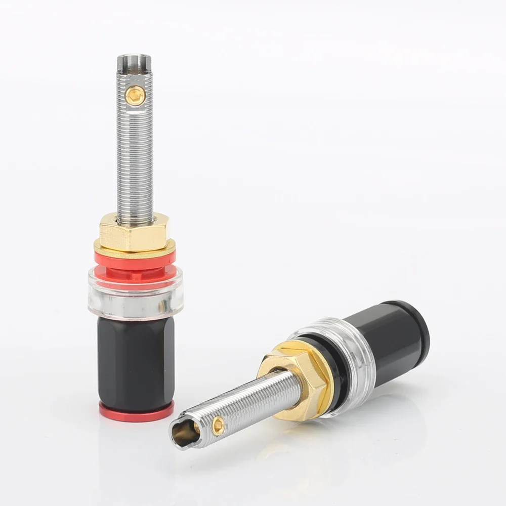 

Audiocrast PS008 Rhodium plated Speaker binding post Binding Post Insulated Amplifier Speaker Terminal Socket Connector