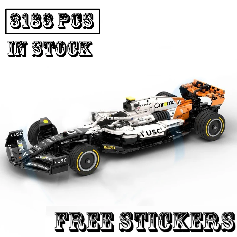 New MOC-148597 SuperMCL60 Monaco 2023 Livery 1:8 Scale Race Car Model Buiding Kit Creators Block Bricks Kids Toys Birthday Gifts