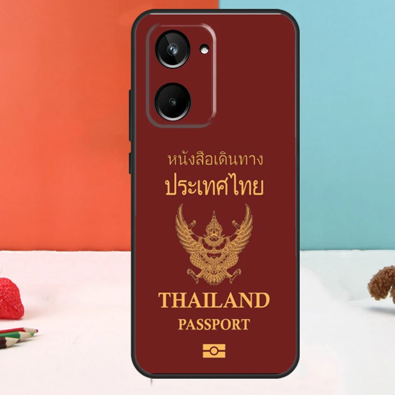 Thailand Flag Map For Realme 10 11 12 Pro Plus GT Neo5 C11 C30 C31 C33 C35 C25s C21Y C51 C55 C53 GT5 Pro Case