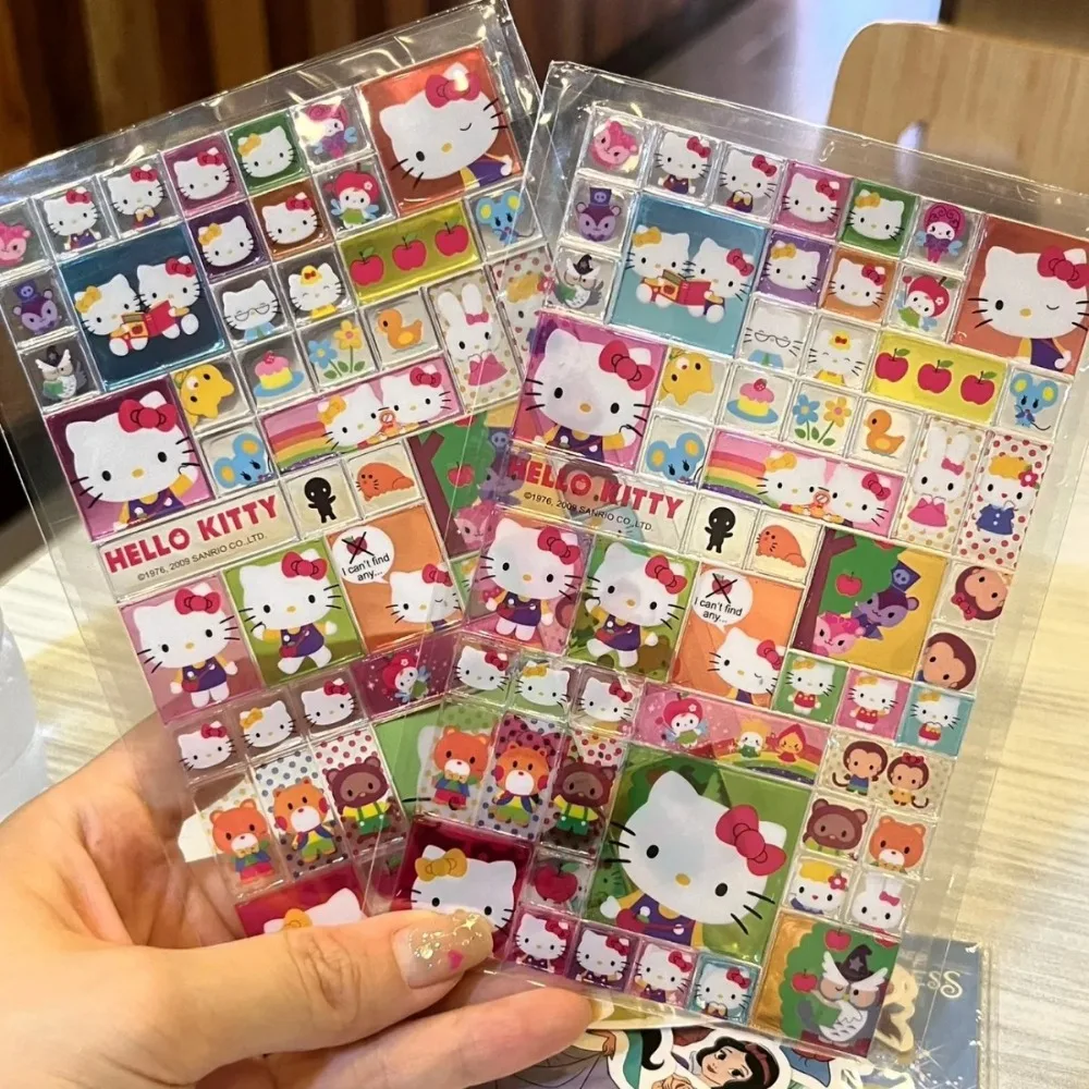 

1pc Kawaii Hello Kitty Sanrios Stickers Anime Cartoon Phone Case Stationery Notebook Laptop Cup Storage Box 3D Decor Gifts Toys