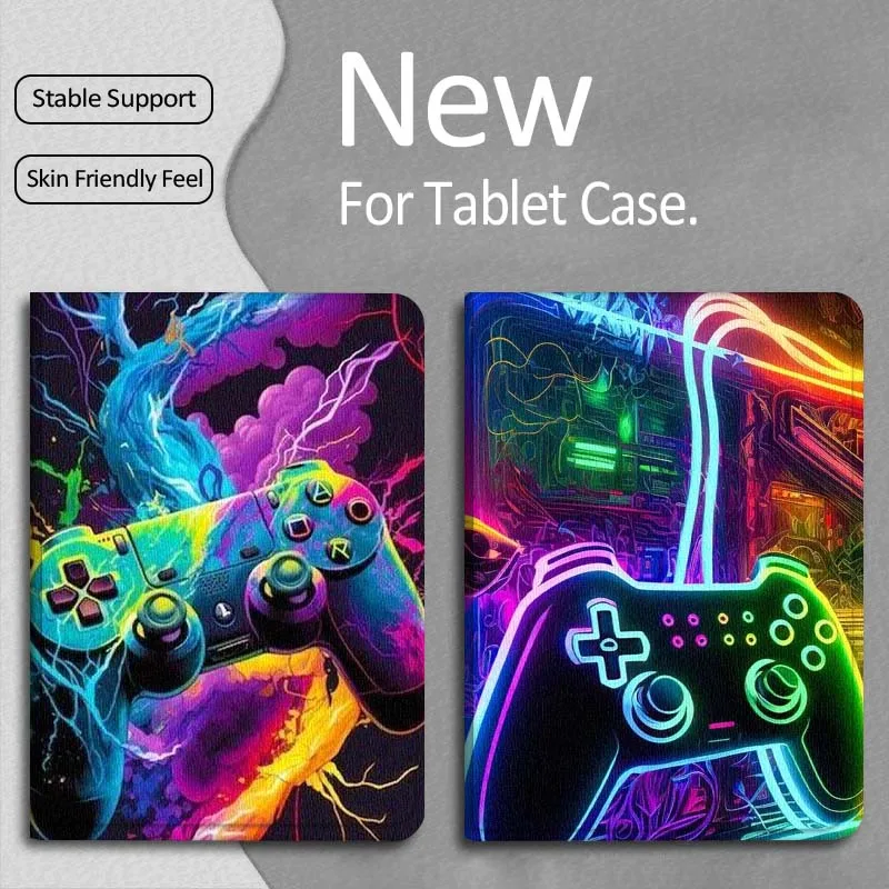

Game Console Pattern Gift For Apple iPad Pro Air 13 2 7th 6th 2025 M2 M3 M4 M512.9 13 inch Foldable Tablet Case