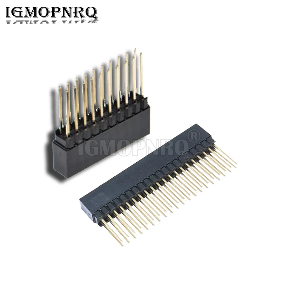 1PCS 2.54mm 2x10P/16P/20P/25P/32P/40 Pin Female Stacking Header Connector Dual Row 2x20P PC104 For Raspberry Pi 2 Mode