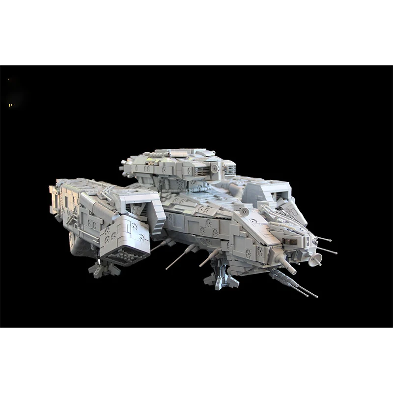 Blocs de construction d'assemblage de petites particules, vaisseau spatial de guerre extraterrestre, modèle militaire, vaisseau spatial extraterrestre, jouet cadeau, MOC-92753