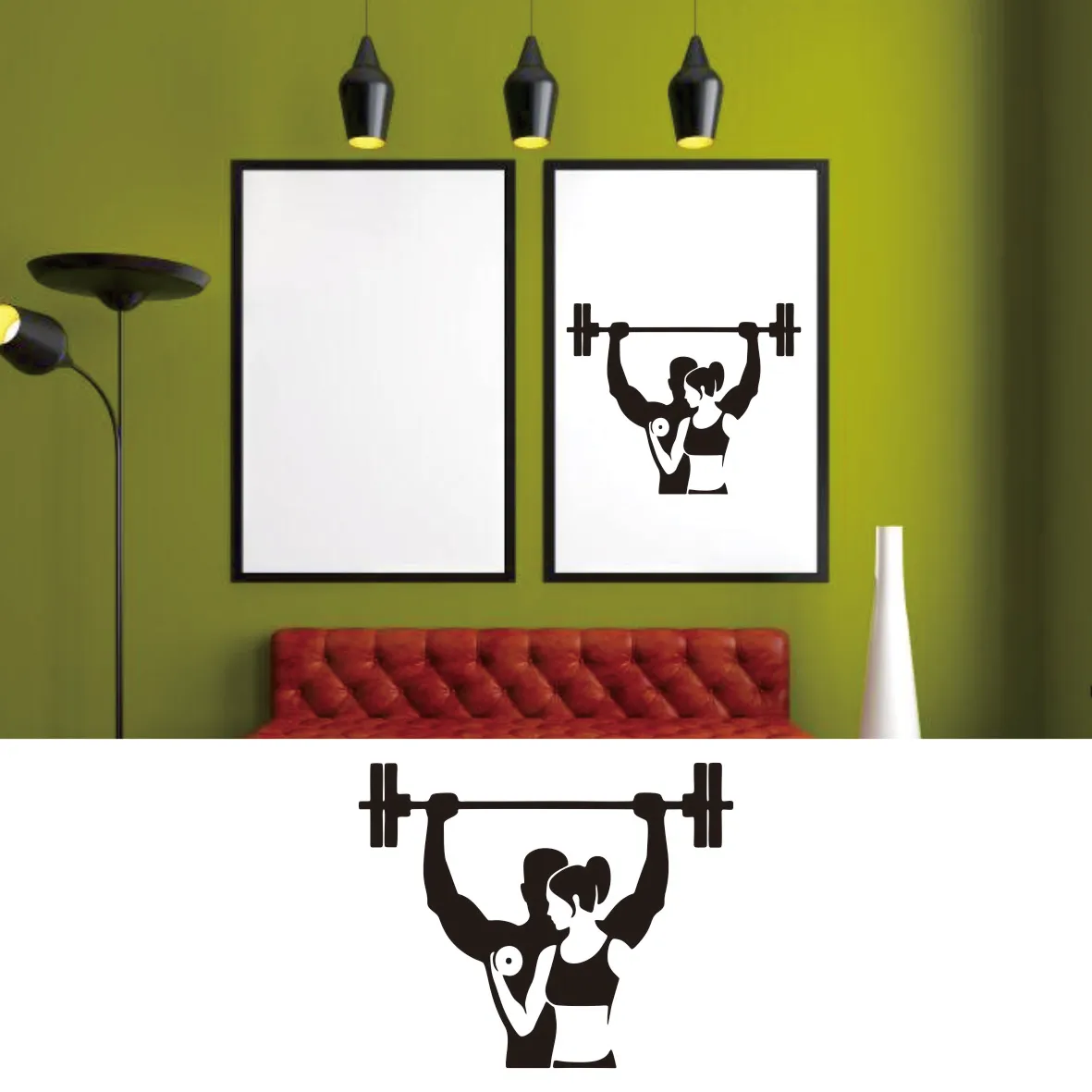 

Barbell Crossfit Wall sticker Fitness wall décor Gym Fitness Sportsman sticker Wall Decal for Gym decor Vinyl Sport Decals