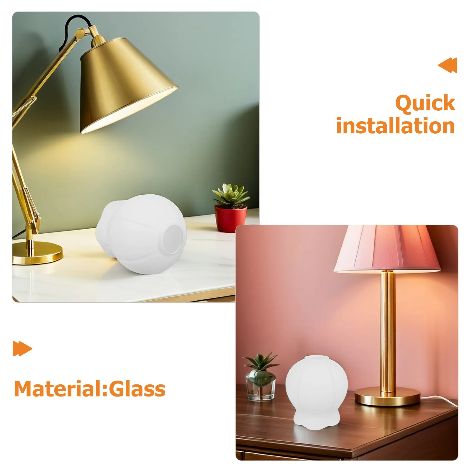 Lotus Flower Glass Shades for Ceiling Lamps, Wall Sconces & Pendant Lights – 2pcs Soft Diffused Lighting Replacement