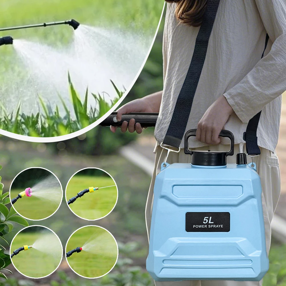 

Electric 1.3 Gallon Garden Irrigation Tool with Spray Gun Plant Mister Irrigation Tool & Shoulder Strap for Yard Lawn and Garden