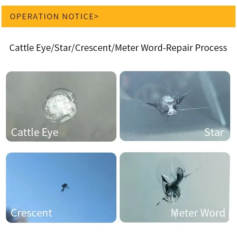 Kit di strumenti per la riparazione del parabrezza dell'auto fai-da-te Vetro automatico Nano Fluido per la riparazione del parabrezza Scratch Crack Ripristino dello schermo della finestra Resina + lama + striscia