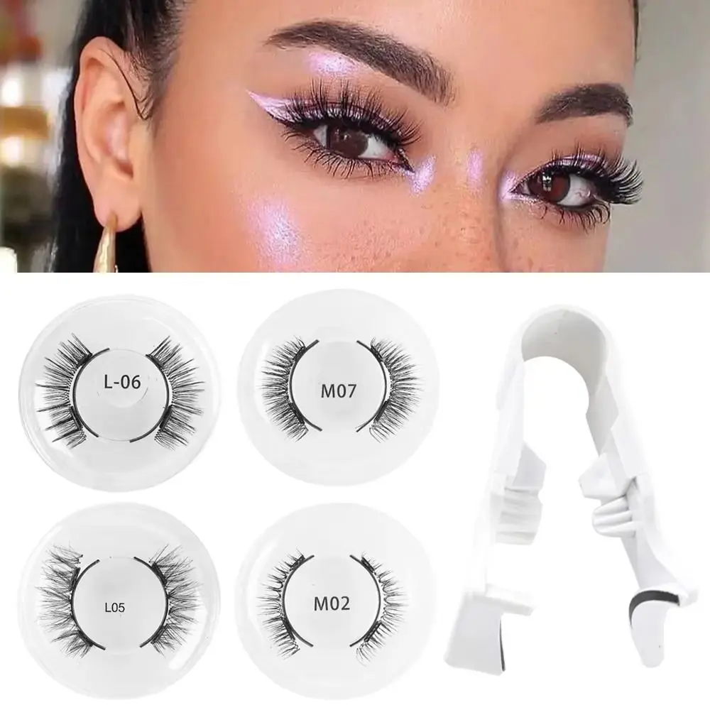 Repeatedly Magnetic Eyelashes with Applicator Natural No Glue Required Magnetic False Eyelashes Easy To Use