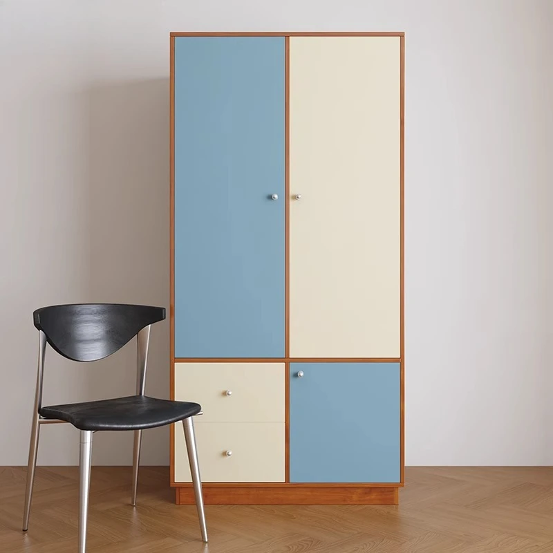 

Simple creative color matching retro locker against the wall cabinet storage cabinet bedroom cabinet