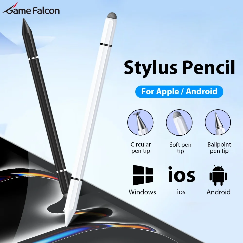 3 in 1 Magnetic Capacitive Stylus Pen For Android IOS Phone Pad Tablet iPhone iPad Universal Drawing Writing Pencil Three Tips