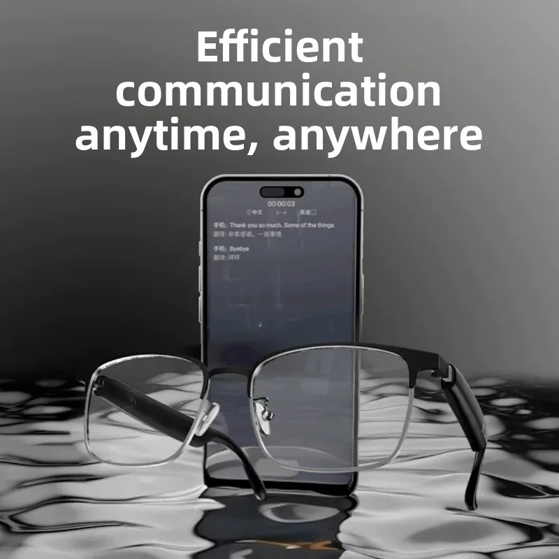 New Smart AI Bluetooth Glasses Combining Anti - Sound Leakage Call Translation and Music Listening for Cycling and Sun blocking