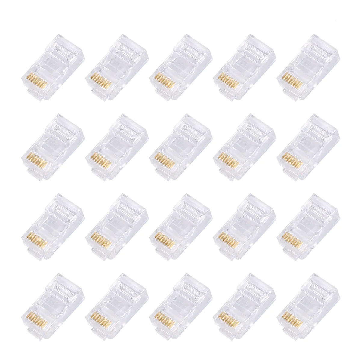 

1000 Pcs Network Cable Terminal Core Plug Durable Gold Plated Cat5e Network Cable Modular Connector Pin COB