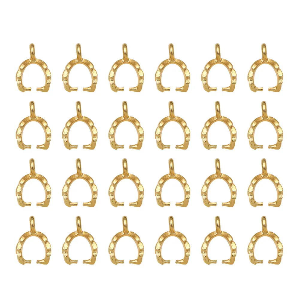 

100 Pcs Water Drop Pendant Accessories Alloy Jewelry DIY Leaf Charm Pendants Loom Golden Hole Travel Mini Diameter Decor