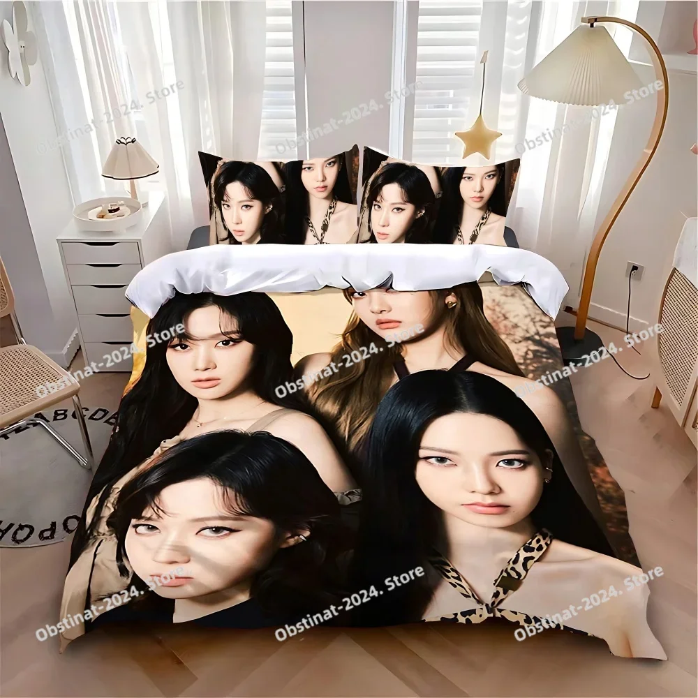 

Duvet Cover Pillowcase Bedding Set Hot K-pop A-AespaS Adult Boy Girl Bedroom Decoration Children Single Double Large Size