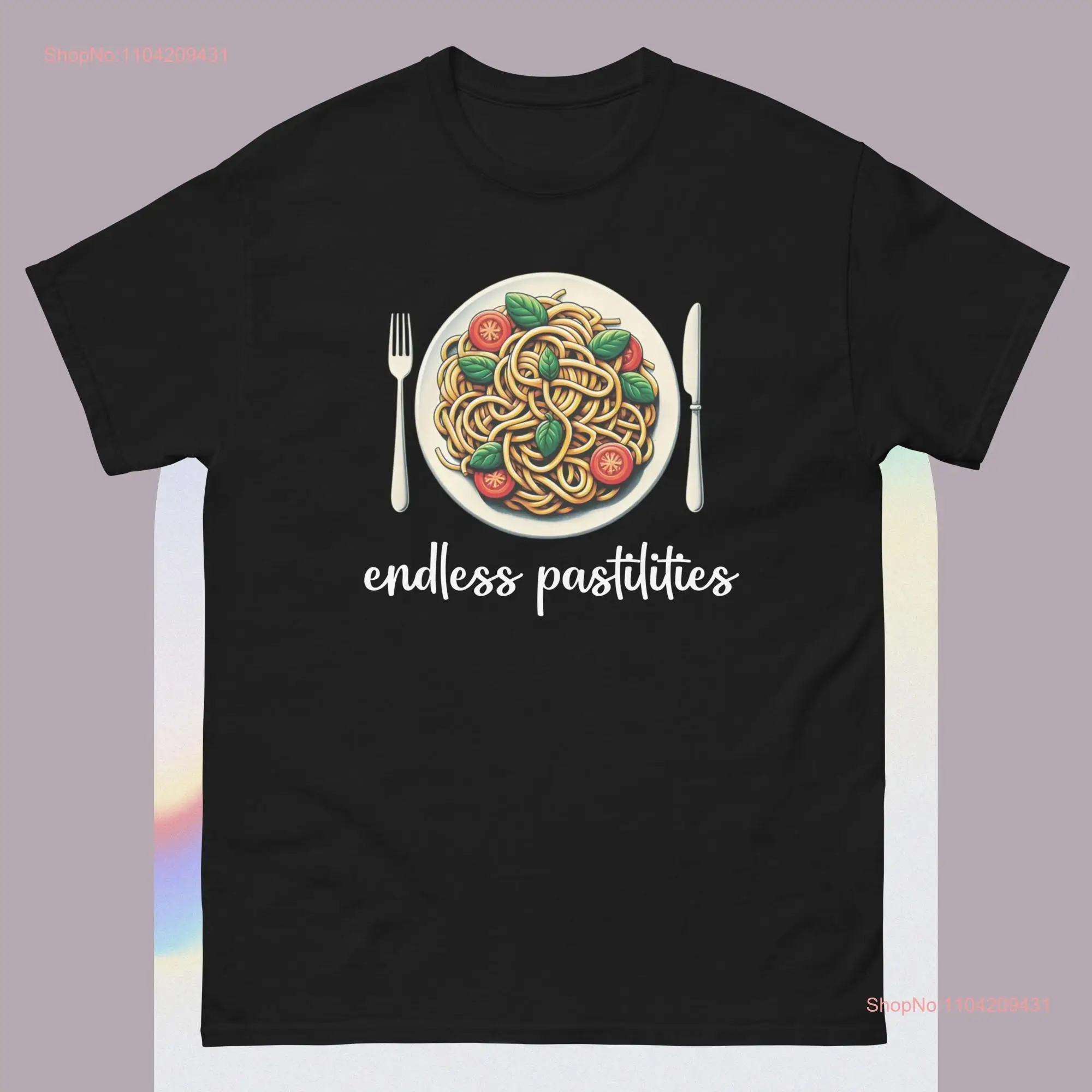 Endless Pastabilities Pasta Party T Shirt long or short sleeves