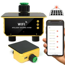 Timer per irrigazione solare WIFI a 2 vie Tuya/Smart Life APP Control sistema di irrigazione automatico per elettrovalvola per rubinetto esterno da giardino