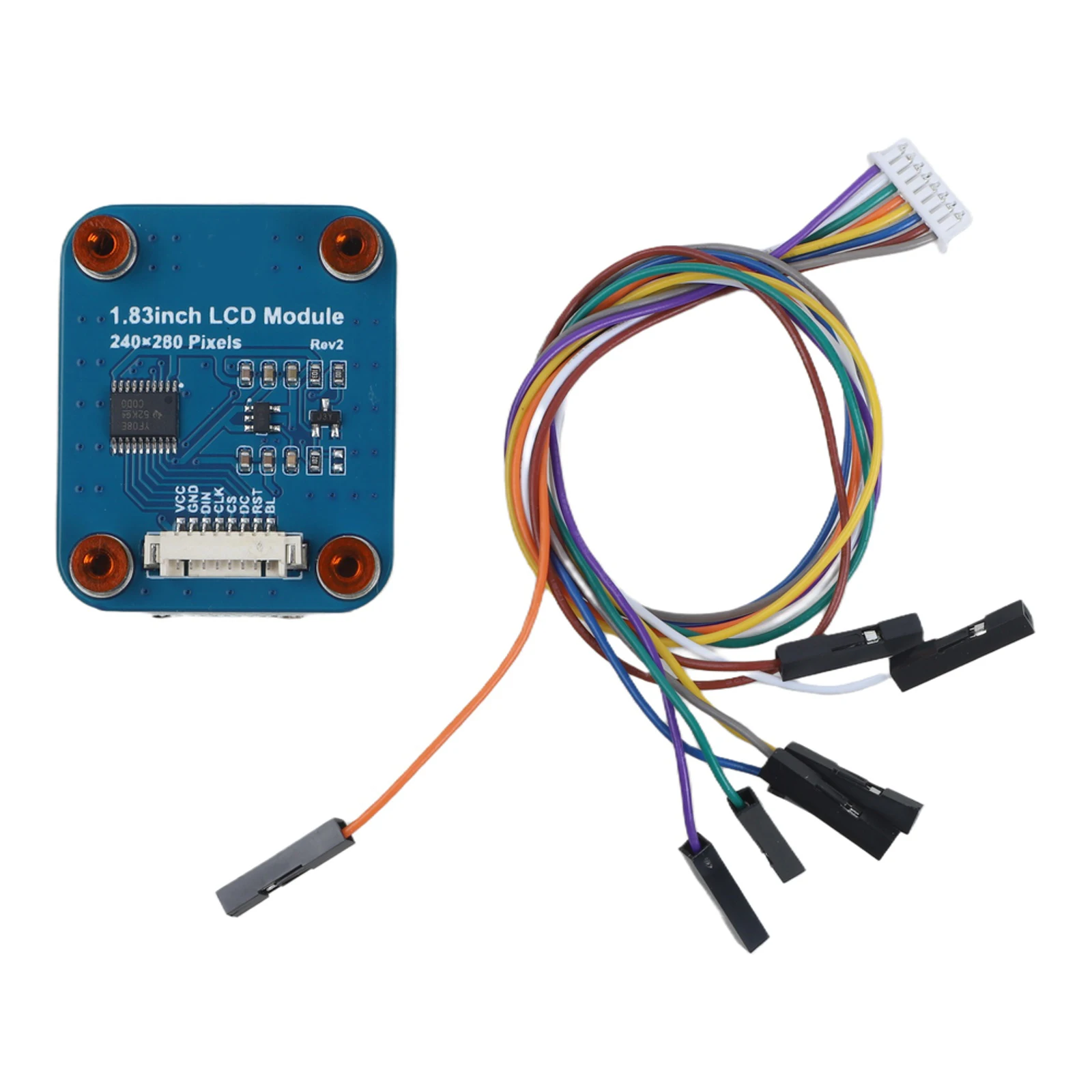 LCD Expansion Board for Raspberry Pi 1.83 Inch IPS Display 240x280 Pixels with NV3030B Control Chip and Support