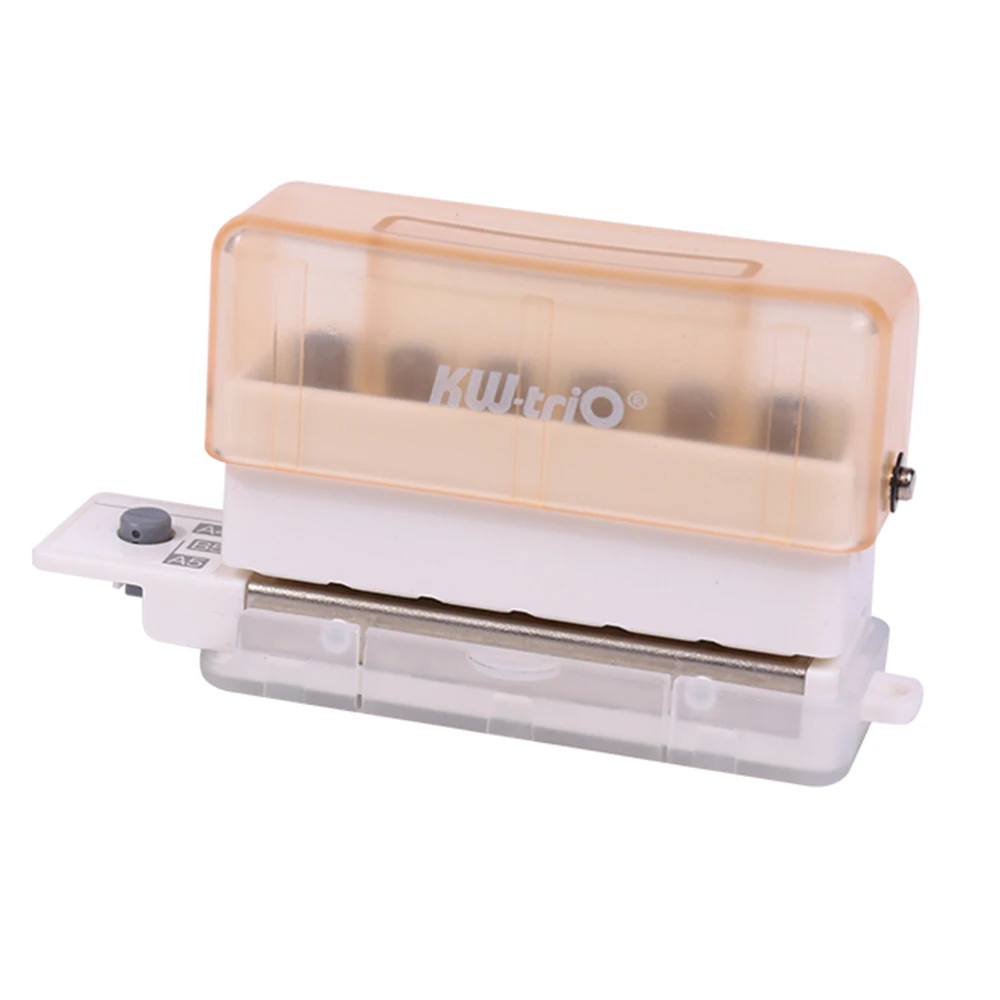 Hole puncher Paper Punch 6 Hole 3 Sheets Capacity Loose Leaf Punch 5.5mm Hole Diameter Mini Portable Paper Puncher for A4 B5