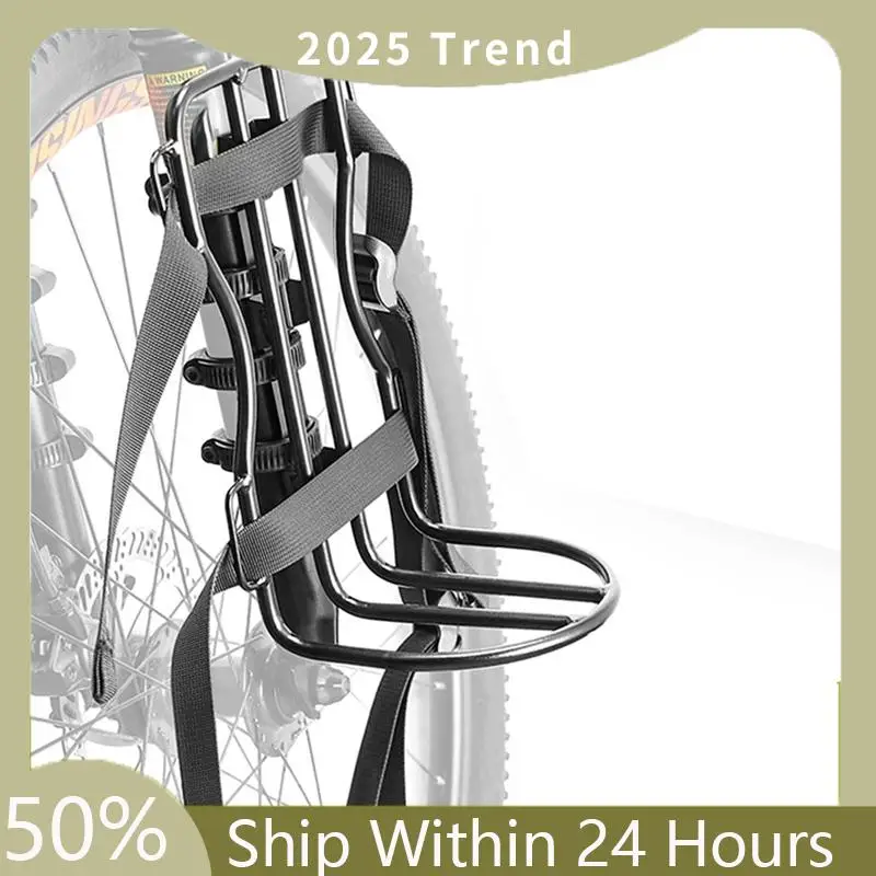 

A35F New Bicycle Front Fork Shelf With Metal Bike Fork Bag Road Cycling Racks Load Bearing 10L Portable Bike Bag Accessory