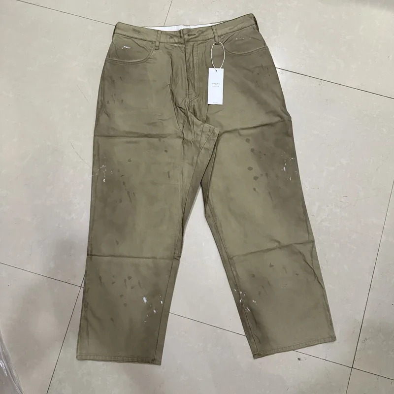 26SS High Quality MADNESS Cargo Pants Japanese Streetwear Men's Loose Do Old Pattern MDNS Casual Pants