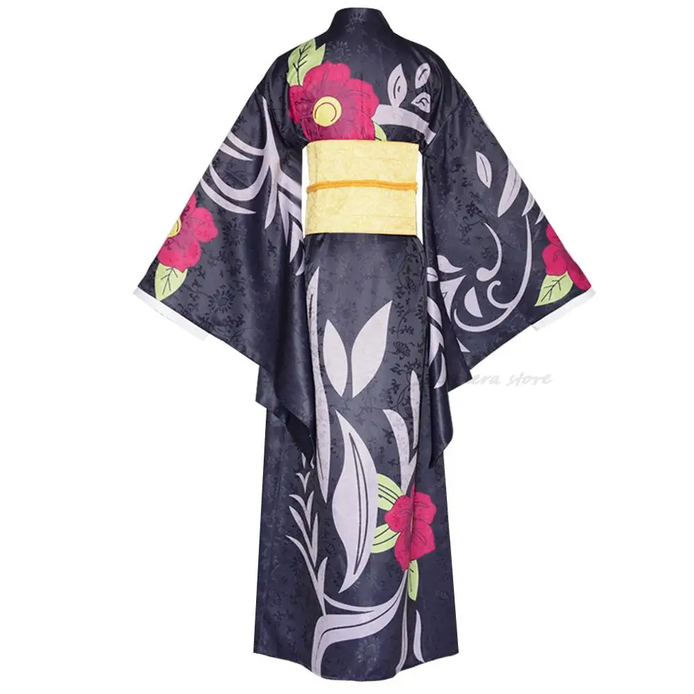 Disfraz de Cosplay de Anime Demon Slayer Tamayo para mujer, traje de Halloween de Kimetsu No Yaiba, peluca con estampado japonés, Kimono Haori japonés