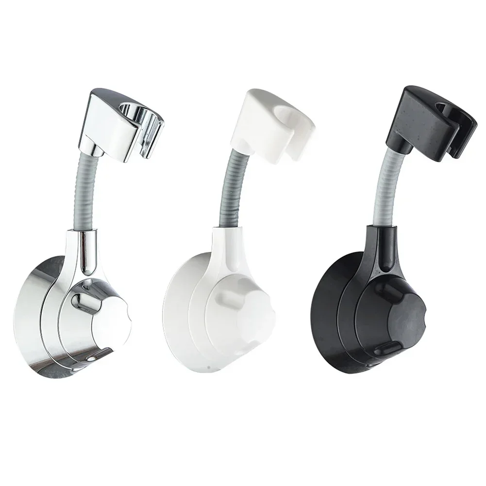 Wall Mount Holder Shower Head ABS Adjustable Bathroom For Most Shower Head No Holes Reliable Replacement High Quality