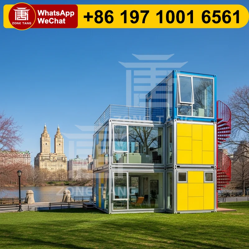 

Double Wide Manufactured Homes Moisture Proof Earthquake Resistant Prebuilt Homes Customize Pattern Rural Cabin Steel Structure