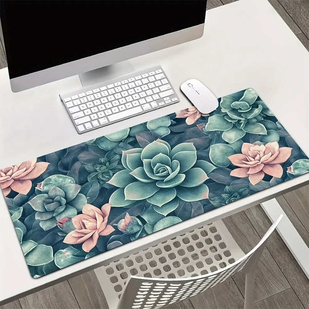 

The large succulent plant mouse pad with anti-slip rubber base is durable and suitable for home and office use. High quality