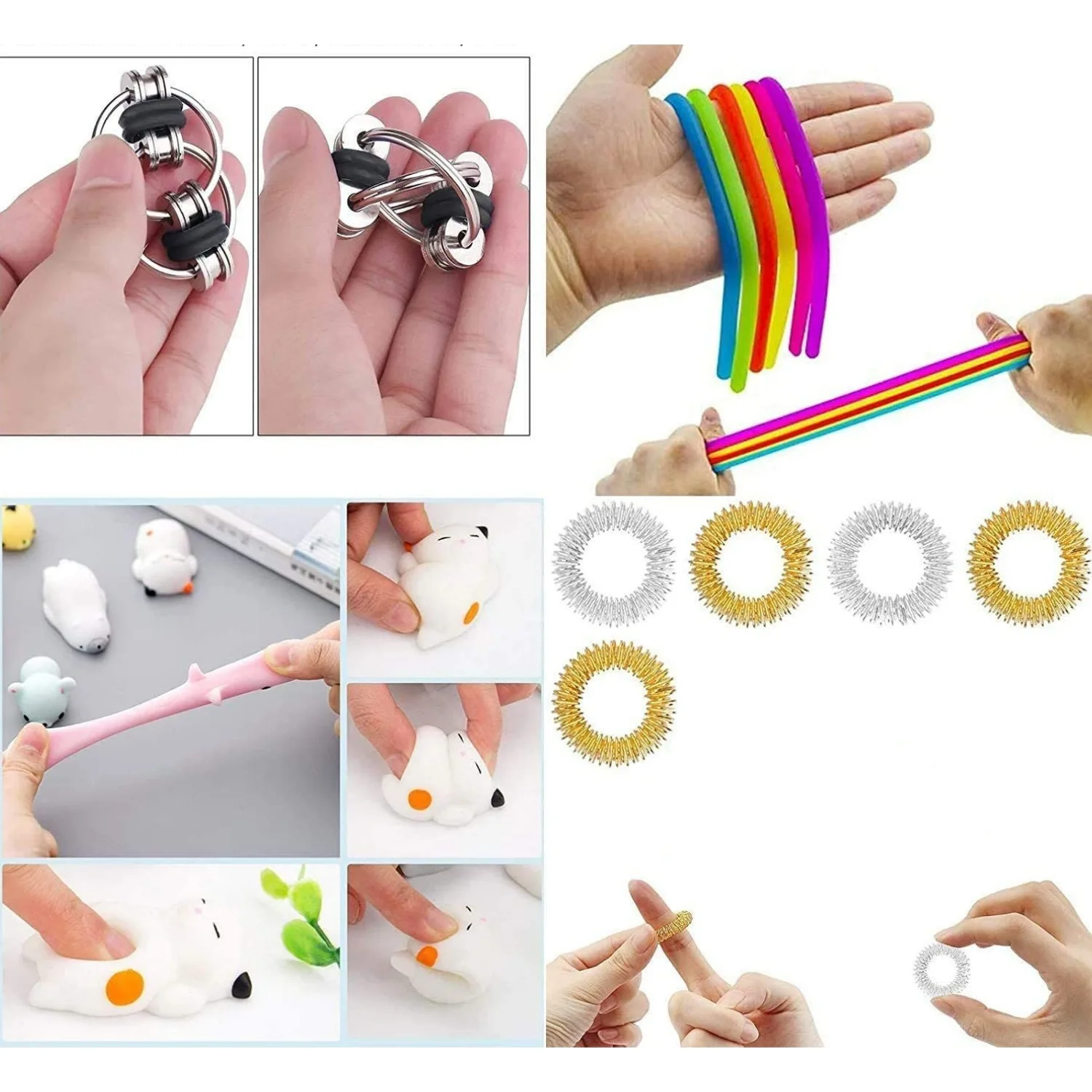 Pop-it Fidget Toy Rainbow – Clavier Sensoriel En Silicone Avec Lettres Et Chiffres, Anti-stress, Pour Enfants Et Adultes