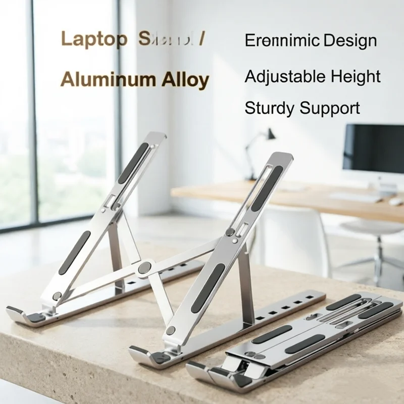Aluminum Alloy Laptop Holder Stand Foldable Non-slip Notebook Support Base Lifting Lifting Cooling Holder Laptop Cooling Bracket