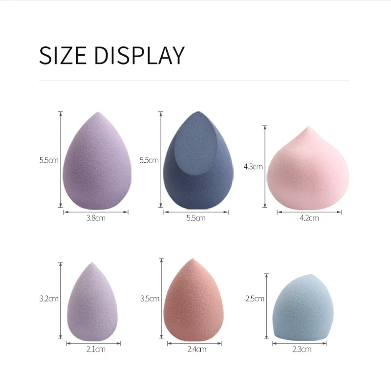 5 個ミニ化粧品卵ウェットとドライ両用フォーム大型パウダーパフメイクアップツールメイクアップブレンダー