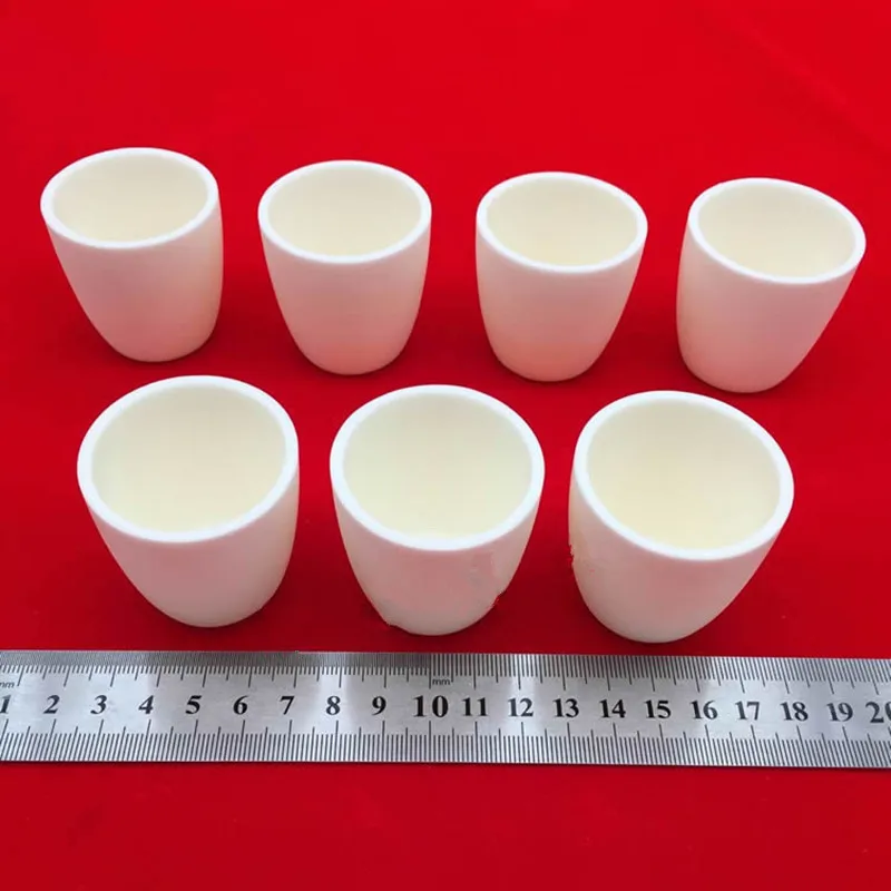 3ml 5ml 15ml 20ml 30ml 40ml Alumina Crucible 99% Pure Al2O3 Arc-shaped Common Type Alumina (Corundum) Ceramic Smelting Crucible