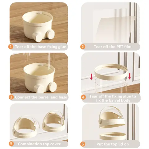 Förvaringslåda för dockor, leksaker, organisation, plyschleksak, förvaringsrör, genomskinlig plast, fylld förvaringsfat, barnleksaksorganisatör 6 best sales Barbie-organisatör - №5