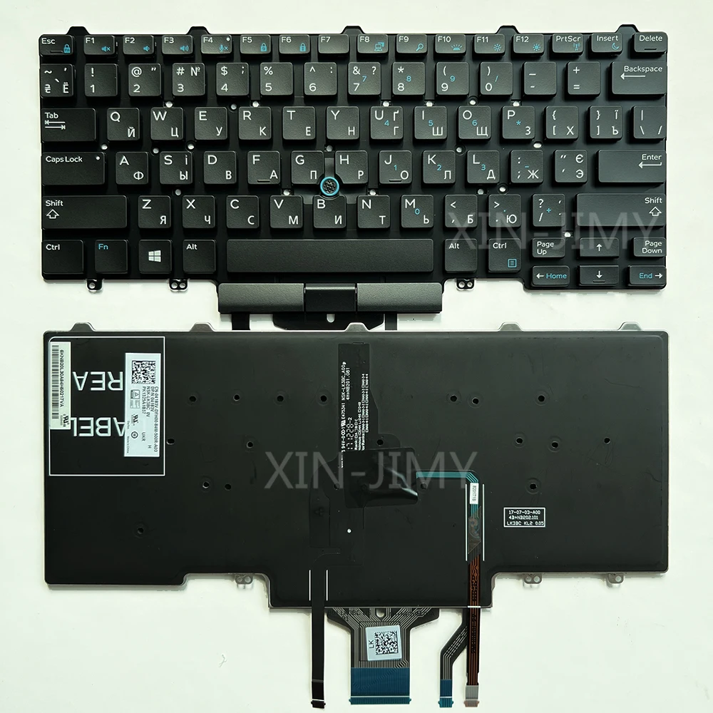 

E7450 UKR/Ukrainian Backlit Keyboard For Dell Latitude E5450 E5470 E7470 E5480 E5490 7480 7490 5480 5488 NSK-LK3BC 04183V UA