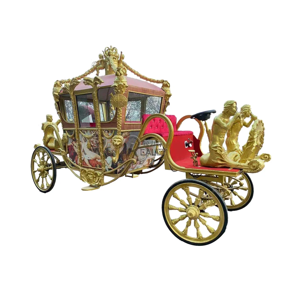 2025 Luxury Cinderella Carriage Princess Carriage สําหรับขายการออกแบบล่าสุด Wedding Horse Carriage สําหรับขาย
