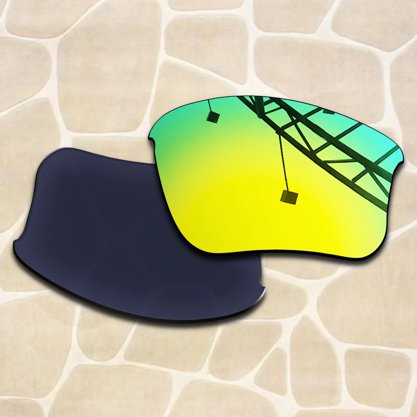

TRUE Polarized Replacement lenses for Oakley Flak Jacket XLJ 11-435 24-373 24-008 63mm, Anti-Scratch & Impact Resistant
