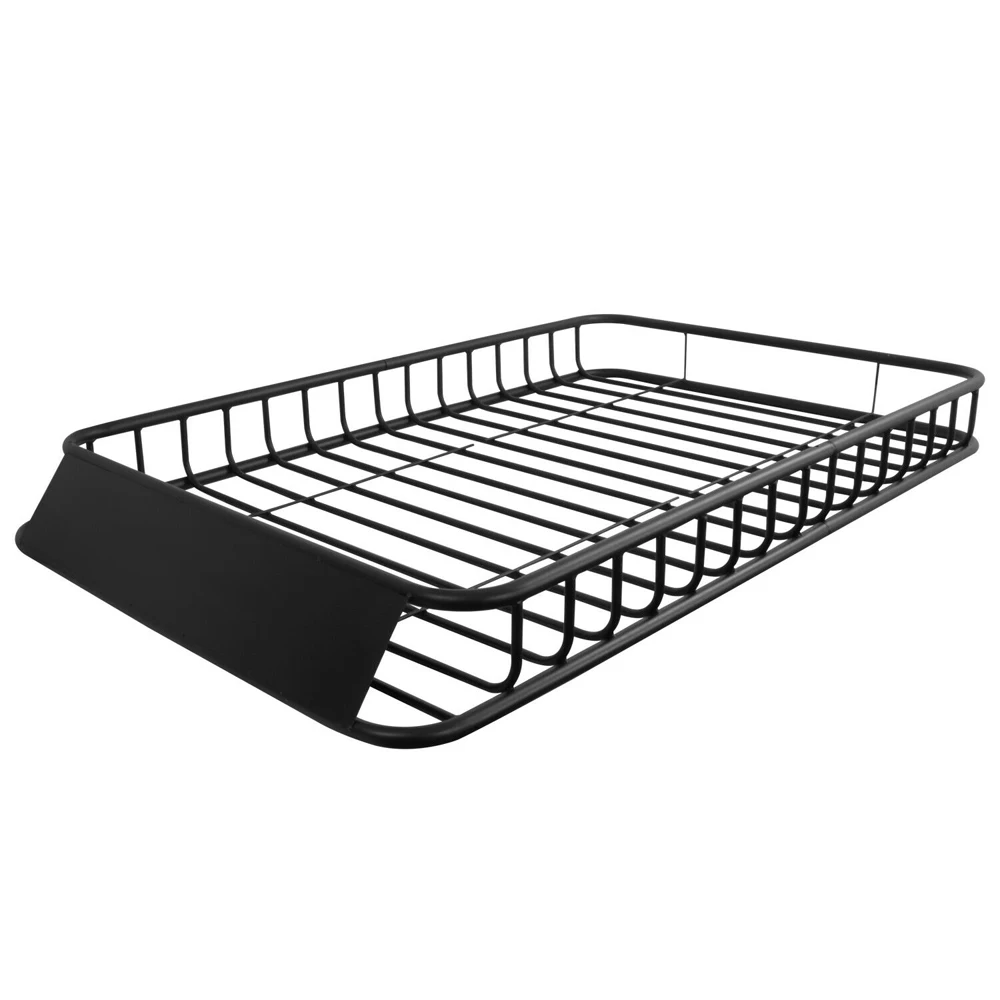 

Universal Black Steel Top Cargo Carrier Roof Rack Luggage