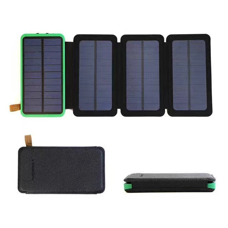 OMNI-IN-Batterie Externe Solaire de 10000 mAh, Banque d'Alimentation Mobile spatirée, de Secours