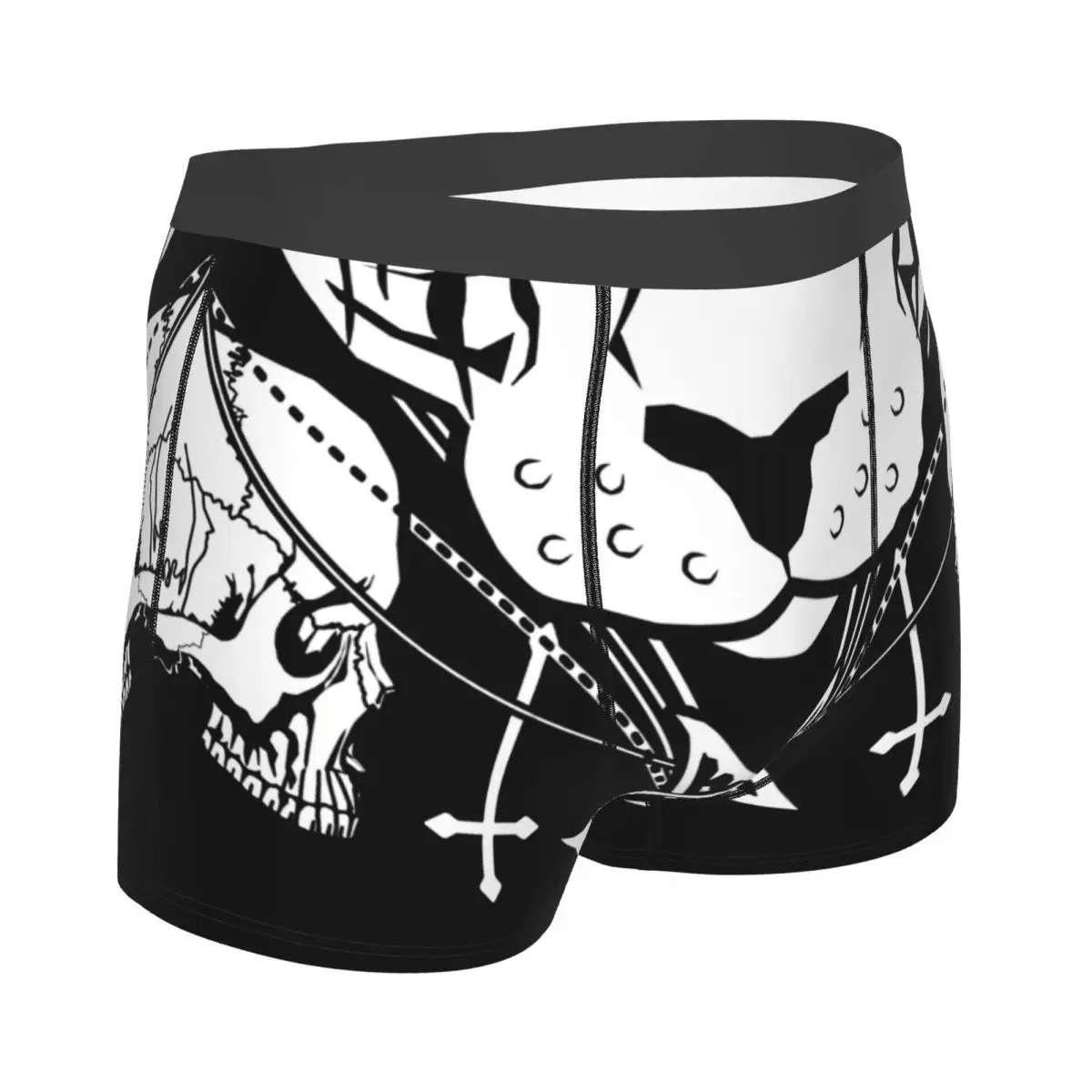 Very Satanic Black Metal Sphynx Cat Men Boxer Briefs Breathable Creative Underwear Top Quality Print Shorts Birthday Gifts