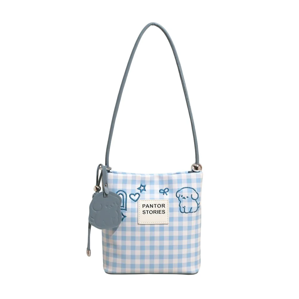 

Creative Dopamine Shoulder Bag Love Embroidery Large Capacity Tote Bag PU Versatile Handbag Women