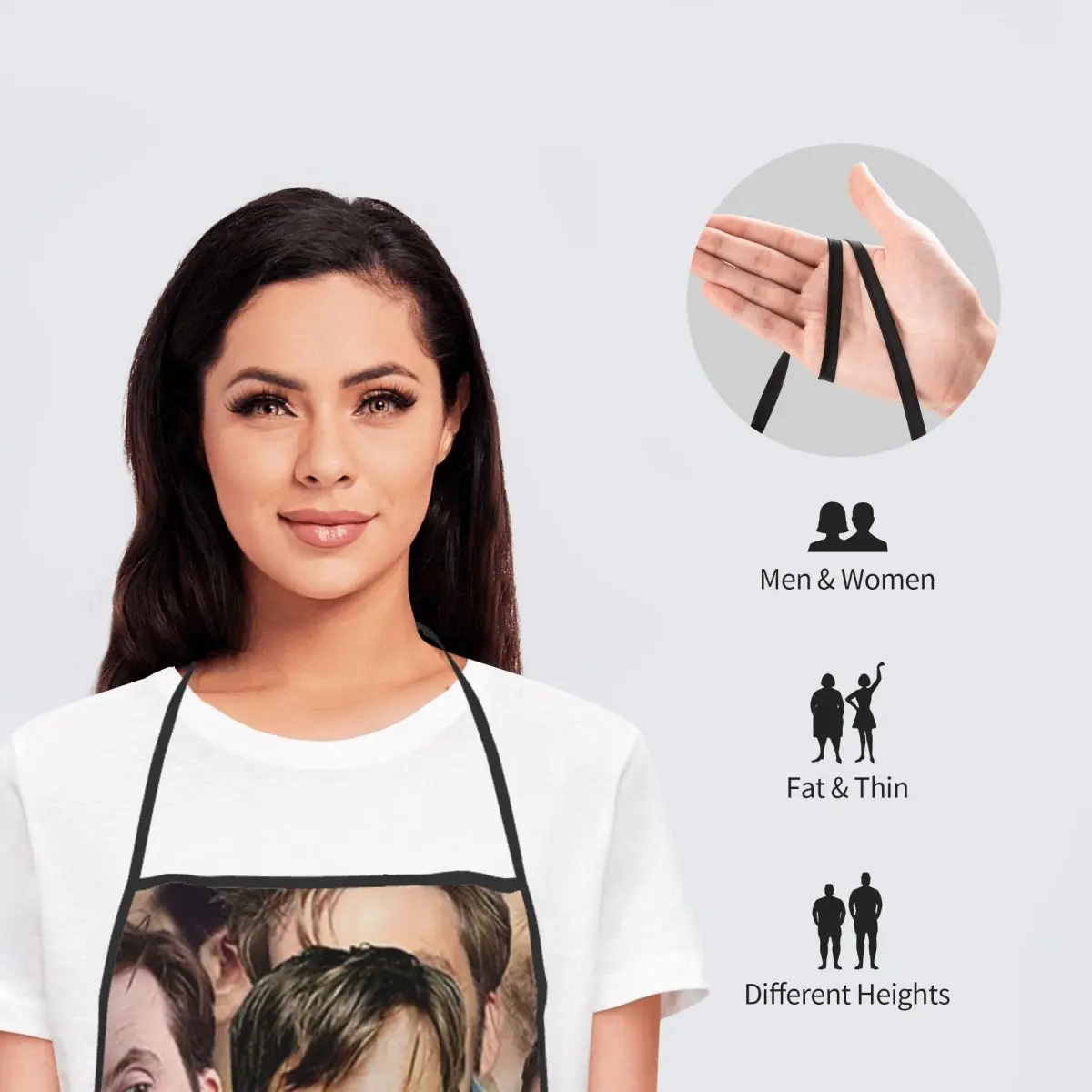 ديفيد تينانت صور مجمعة المئزر الشيف الطبخ الخبز Tablier أكمام مريلة تنظيف المطبخ بينافور للنساء الرجال البستنة #5