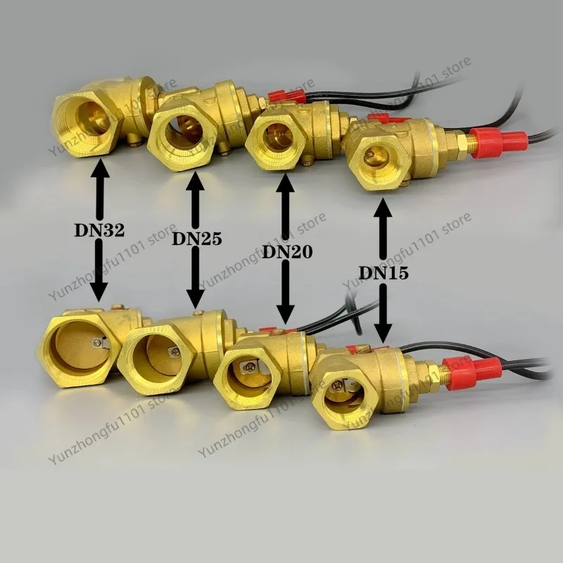 Air Energy High Flow All Copper One-way Valve Baffle Plate Water Flow Induction Signal Flow Switch 4/6-point 1 Inch