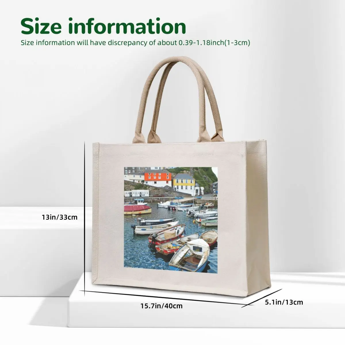 Mevagissey Tote Bag حقيبة نسائية سوبر ماركت حقيبة قابلة للطي حقائب كبيرة للنساء
