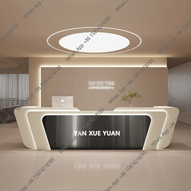 

Sm Stainless Steel Checkout Reception Desk Simple Modern Beauty Dental Bar Training Institution Company Empfangs Theke Furniture