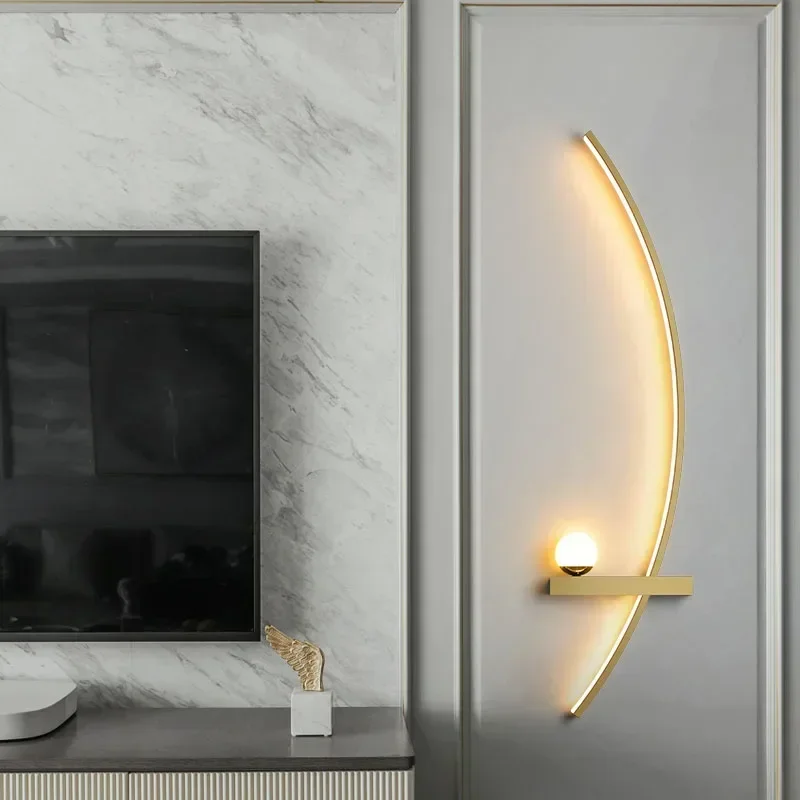 الحديثة وحدة إضاءة LED جداريّة مصابيح الحد الأدنى المشارب الجدار الشمعدان ديكور لغرفة النوم السرير غرفة المعيشة المنزلي إضاءة خلفية بريق