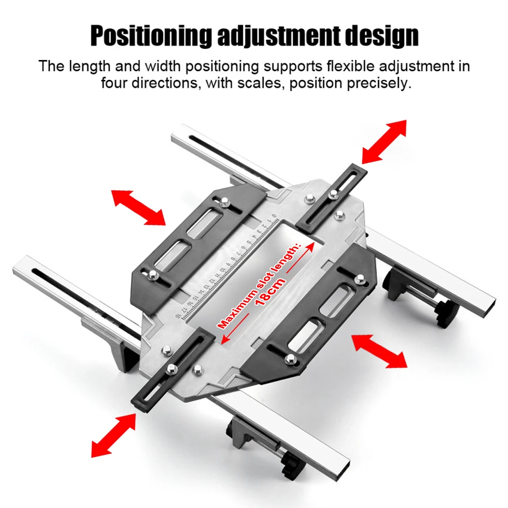 Door Hinge Template Hole Guide Jig Woodworking Hole Opener Positioning Slot Locator Door Cabinet Jamb Router Hinge Installation