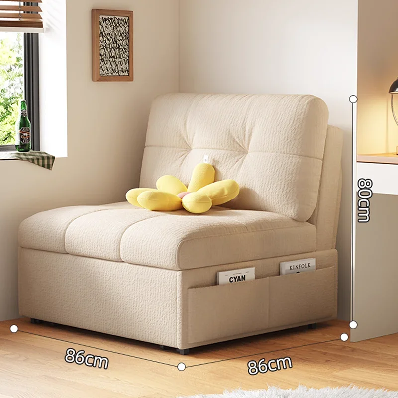 Nordic Originality Sofa Bed Foldable Italian Minimalism White Living Room Reclining Sofas Floor Home Furniture Canape Salon FYRS image 3