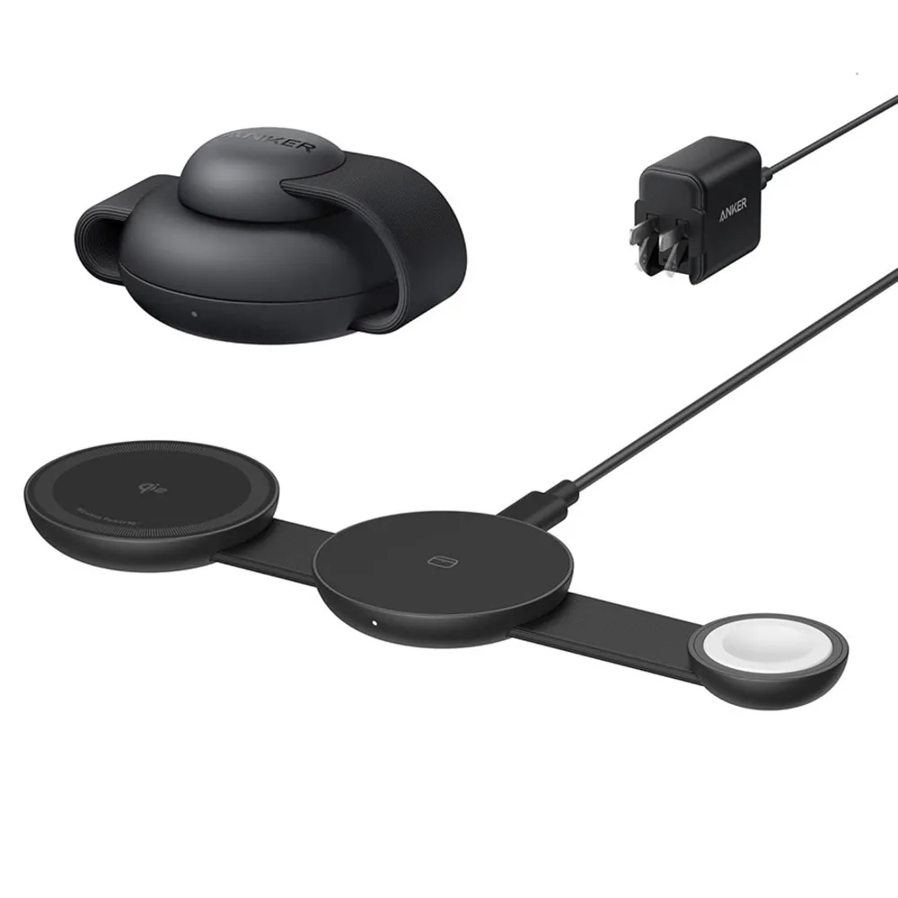 Anker UFO 3 In 1 Wireless Charger MagSafe MagGo Charger Station Qi2 15W Foldable Charge Pad For IPhone 15 16 Pro Watch Airpods