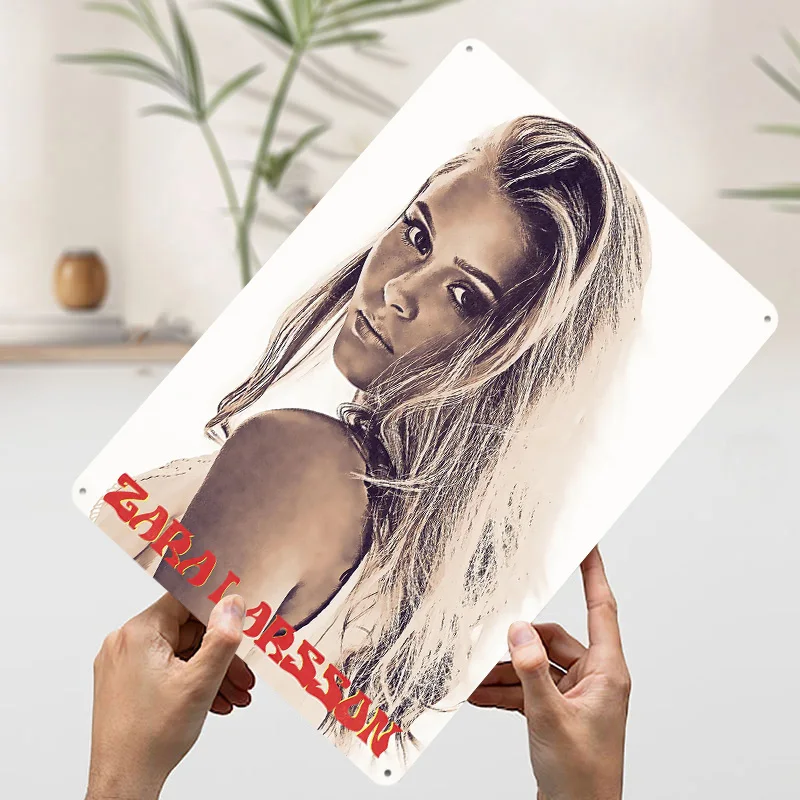 Zara Larsson Poster Customized Vintage Metal Signs Wall Art Retro Tin Plaque for Gaming Room Decoration Cozy Home Decor Items - view 3