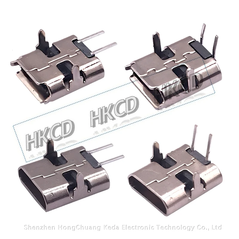 10/20Pcs Micro Usb 2Pin 90/180 degrees B Type Female Connector For Mobile Phone Micro Usb Jack Connector 2 Pin Charging Socket